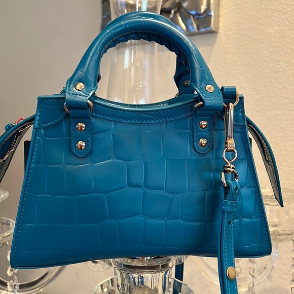 ✨Balenciaga Neo Classic Crocodile Embossed Mini Shoulder Bag✨like new - Picture 3 of 10